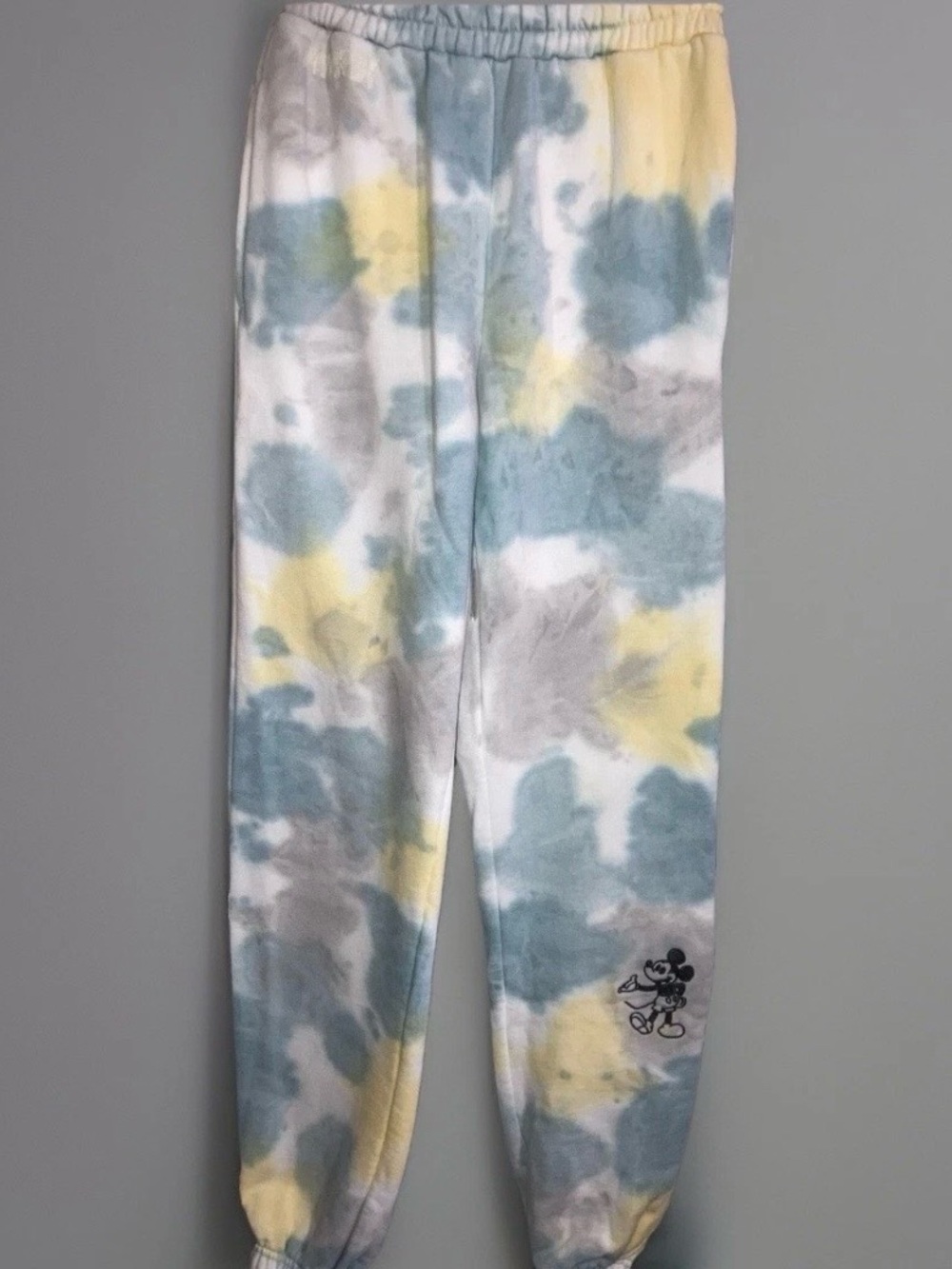 Disney Mickey Mouse Multicolored Tie Dye Joggers Sweatpants Retro Boho Y2K Sz XS